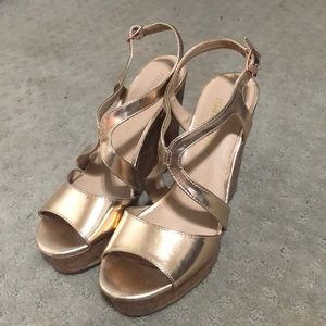 Madden Rose Gold Wedge heels